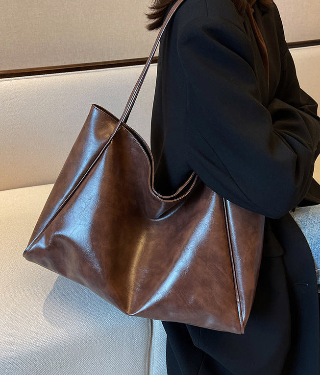 The Grand Shopper Tote – Luxury Large Capacity PU Leather Shoulder Bag Feminé Luxé