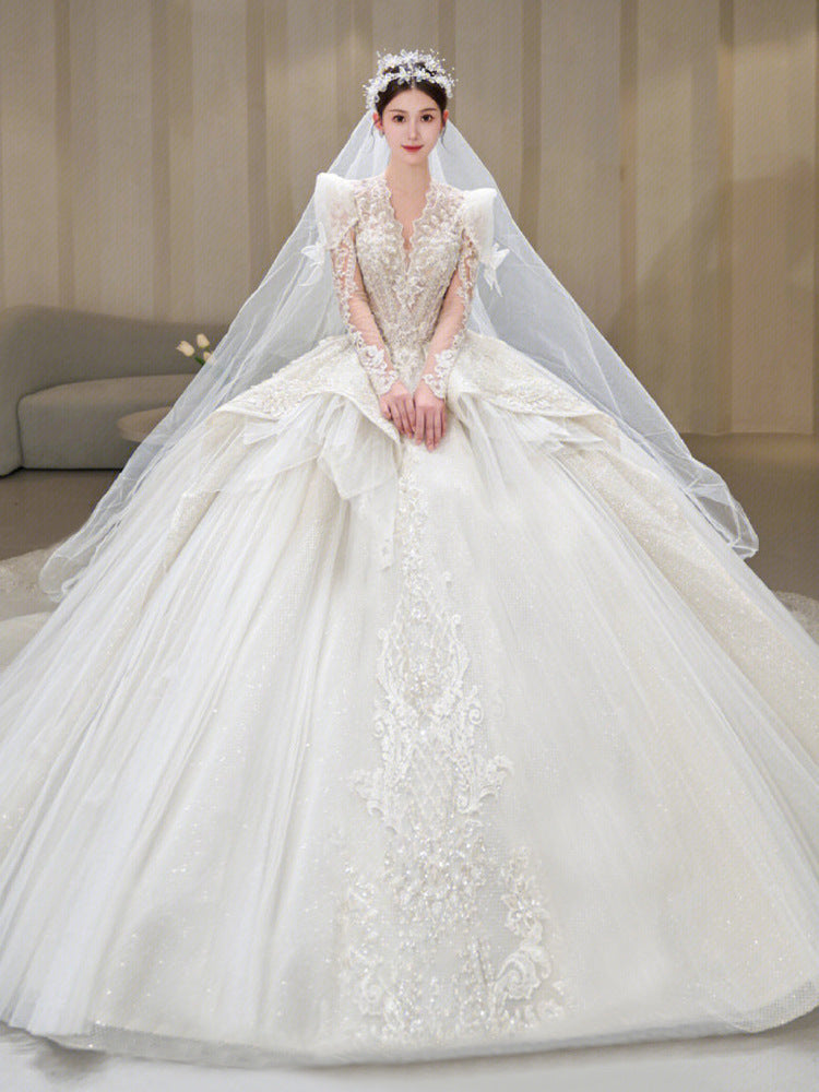 Ethereal Tulle & Lace A-Line Gown - Romantic Princess Cap Sleeve Wedding Dress Feminé Luxé