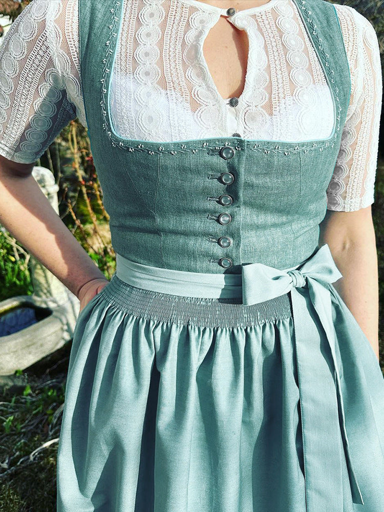 Mint Bowknot French Midi Dress Feminé Luxé