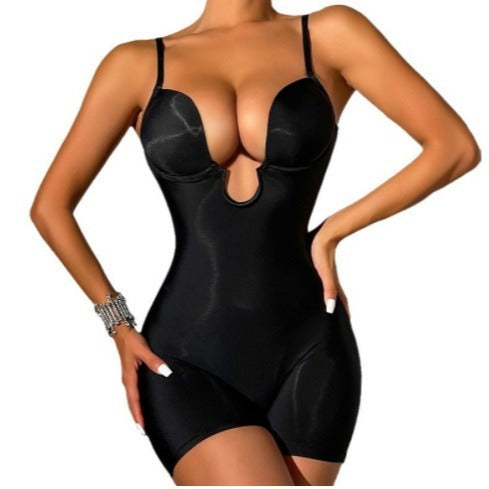 Deep V High Waist Shapewear Corset | Seamless Lift Bodysuit Feminé Luxé