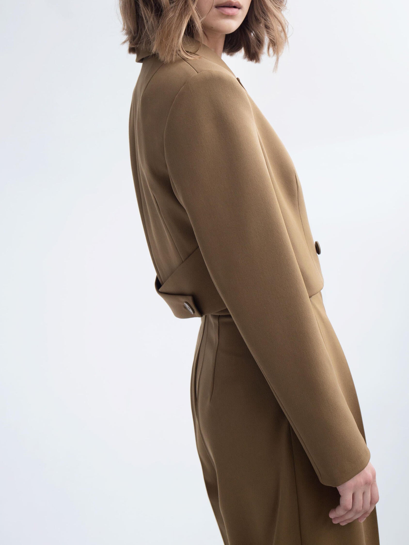 Chic Cropped Blazer & High-Waisted Wide Leg Pant Set | Feminé Modern Co-ord Feminé Luxé