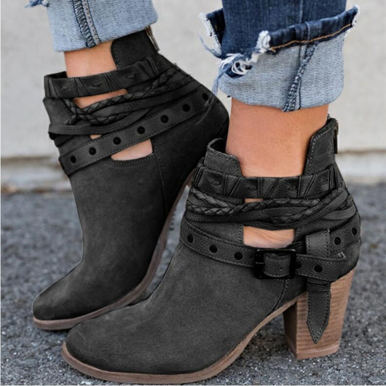 The 'Rebel Heart' Suede Rivet & Buckle Platform Boot Feminé Luxé