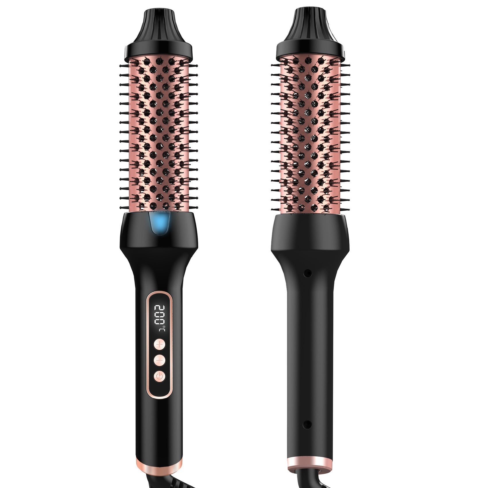 The Triple Luxe Styler: 3-in-1 Dual PTC Heat Pro-Volume Curling & Flat Iron Brush Feminé Luxé