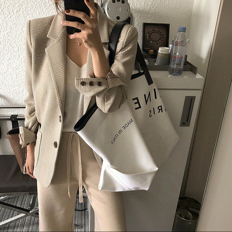 The Luxurious Heritage Plaid Oversized Blazer – Khaki Edit Feminé Luxé