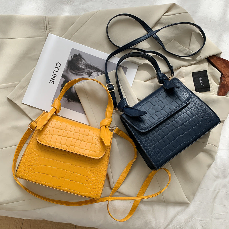 The 'Vogue' Mini Croc-Embossed Shoulder Bag - Retro Luxe Top-Handle Crossbody Feminé Luxé