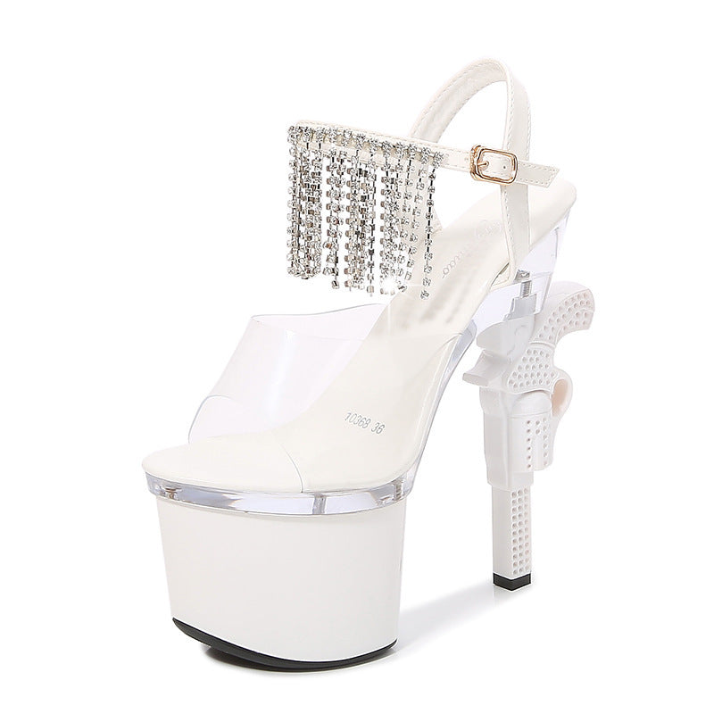 Feminé Luxé Exclusive The Celestial Platform: Crystal-Embellished Super High Stiletto Feminé Luxé