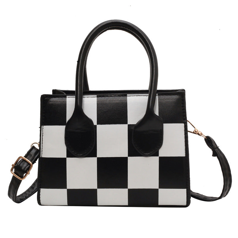 The Kaleidoscope Pattern Mini Tote – High-Contrast Designer Handbag Feminé Luxé