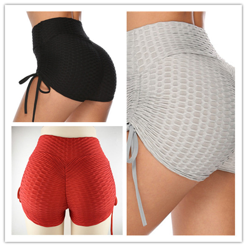 High-Waist Scrunch Butt Lifting Yoga Shorts with Drawstring Feminé Luxé