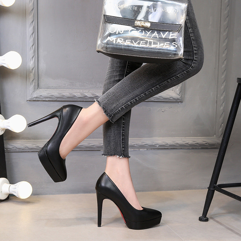 The Black Obsession Stiletto: Platform Power Pump Feminé Luxé