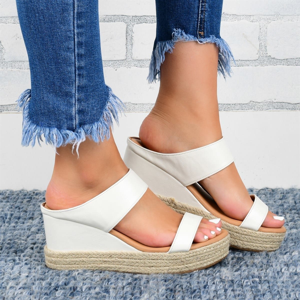 Opulence Espadrille Wedge: Luxé Vegan Leather Statement Sandal Feminé Luxé