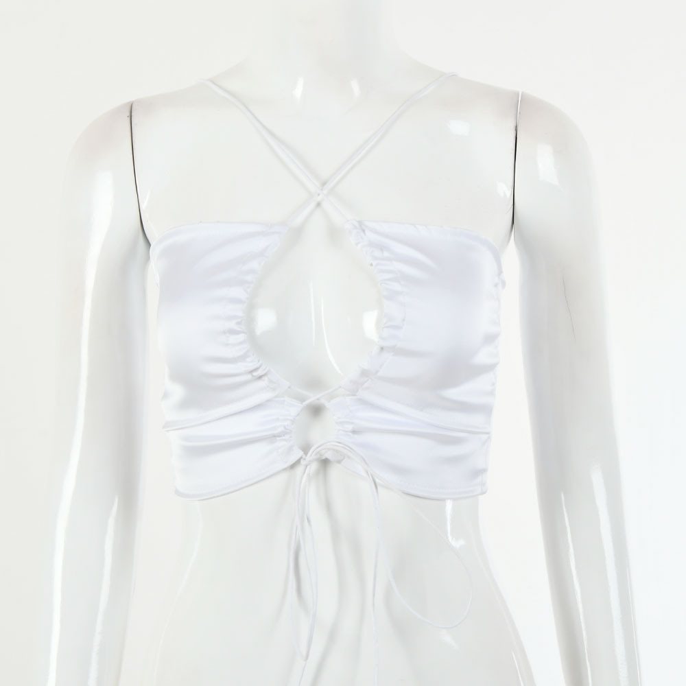 Satin Halter Corset Top | Slim-Fit Bustier Outerwear Feminé Luxé