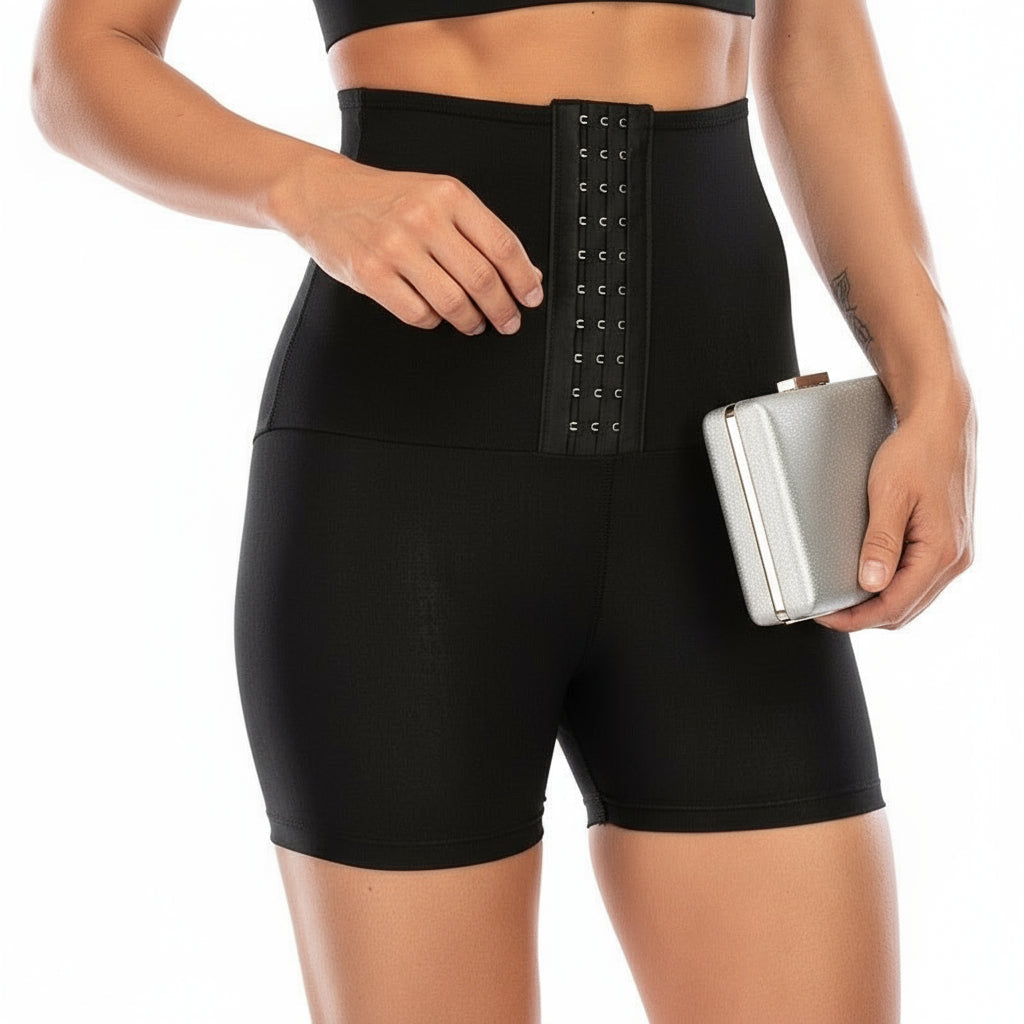 High Waist Hot Sauna Effect Workout Shorts - Slimming Fitness Shaper Feminé Luxé