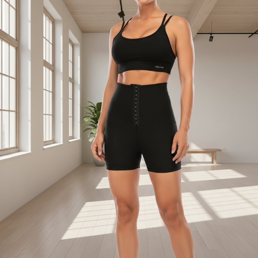High Waist Hot Sauna Effect Workout Shorts - Slimming Fitness Shaper Feminé Luxé