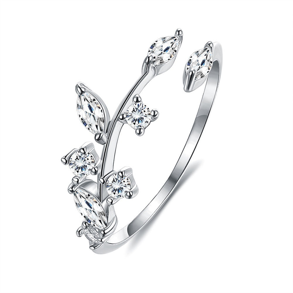 Delicate 925 Sterling Silver 'Golden Leaves' Branch Ring – Women's Fine Jewelry Feminé Luxé