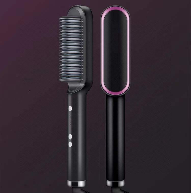 The Serene Contour: Intelligent 2-in-1 Tourmaline Ceramic Styling Brush & Curler Feminé Luxé