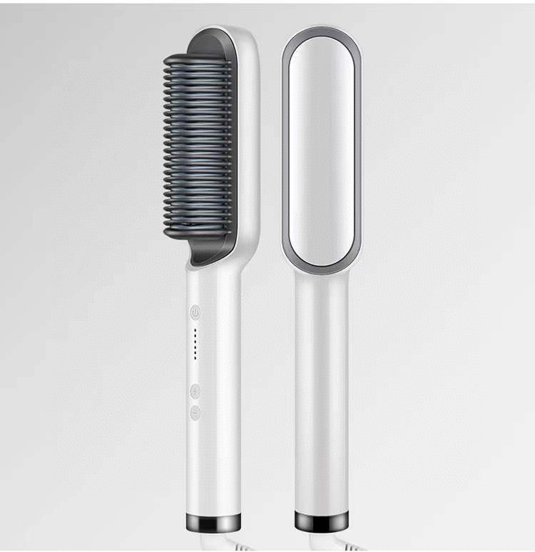 The Serene Contour: Intelligent 2-in-1 Tourmaline Ceramic Styling Brush & Curler Feminé Luxé