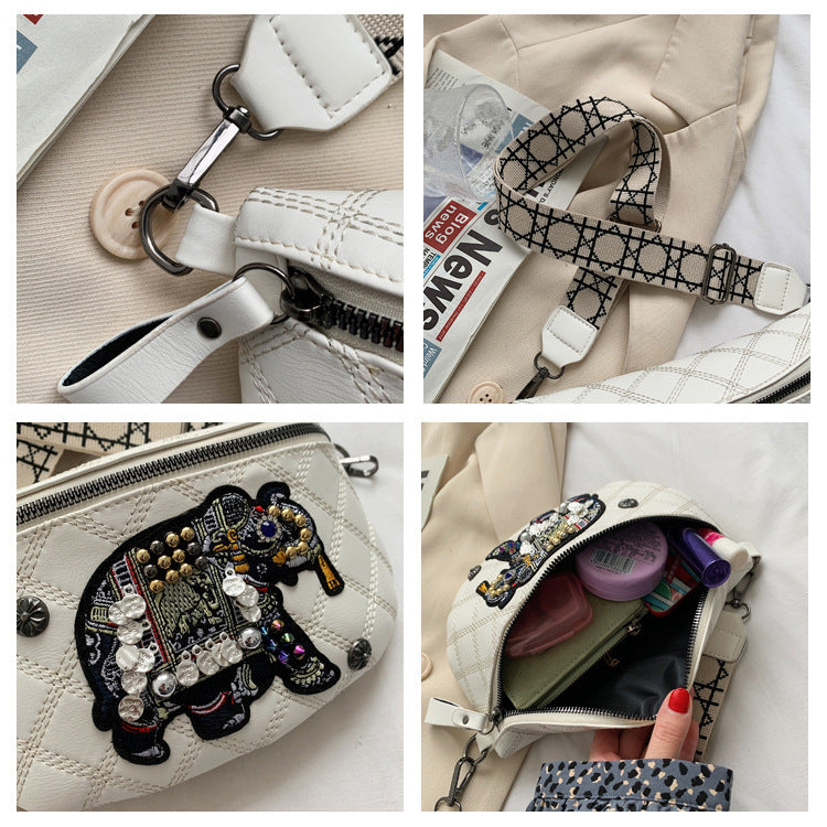 The "Urban Patchwork" Statement Messenger Bag Feminé Luxé