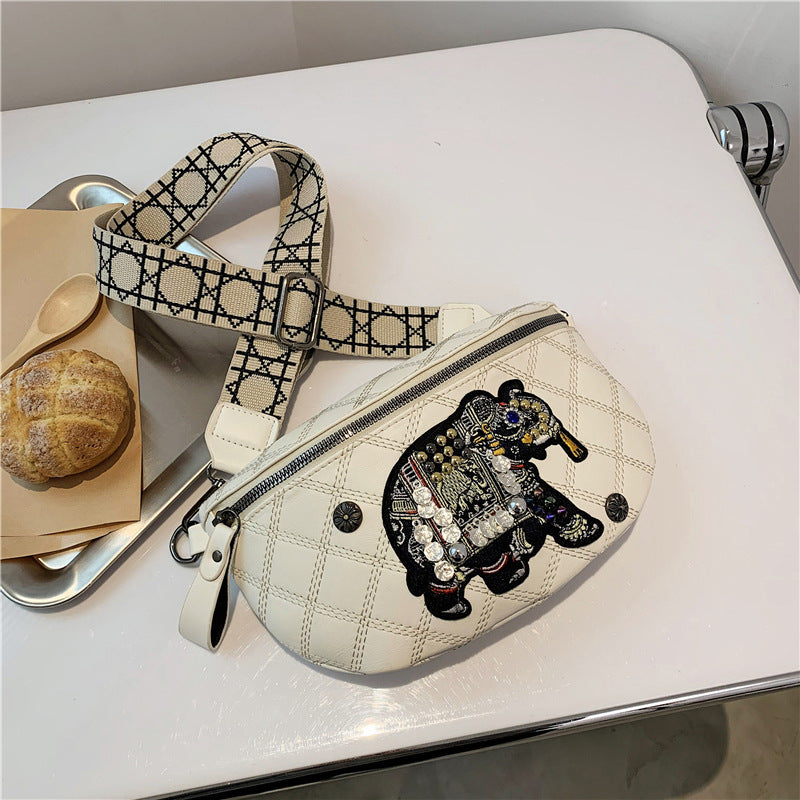 The "Urban Patchwork" Statement Messenger Bag Feminé Luxé