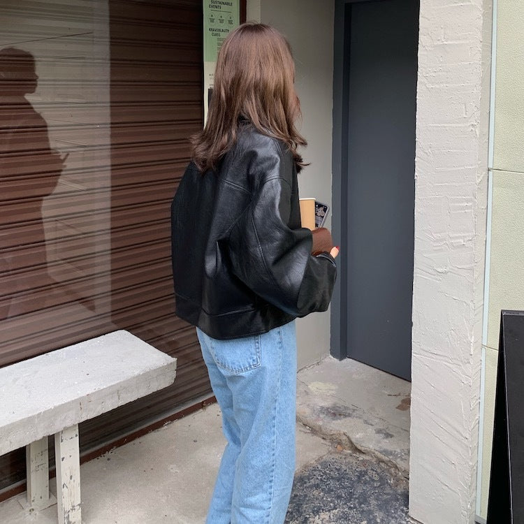 The 'Urban Wanderer' Faux Leather Shacket | Casual One-Size Outerwear Feminé Luxé