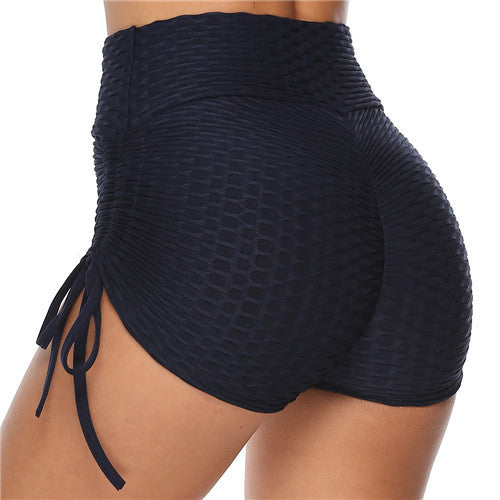 High-Waist Scrunch Butt Lifting Yoga Shorts with Drawstring Feminé Luxé