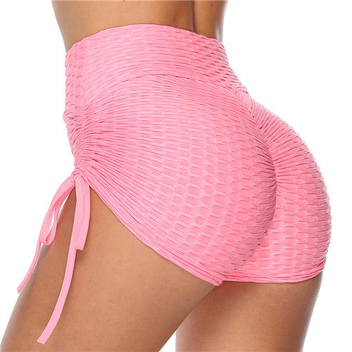 High-Waist Scrunch Butt Lifting Yoga Shorts with Drawstring Feminé Luxé