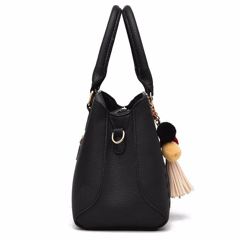 The Obsidian Quilt Luxé Tote – Convertible PU Leather Designer Shoulder & Handbag Feminé Luxé