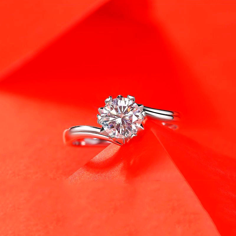 The Royal Promise | Elegant Imitation Diamond Engagement Style Ring - Copper Base Feminé Luxé