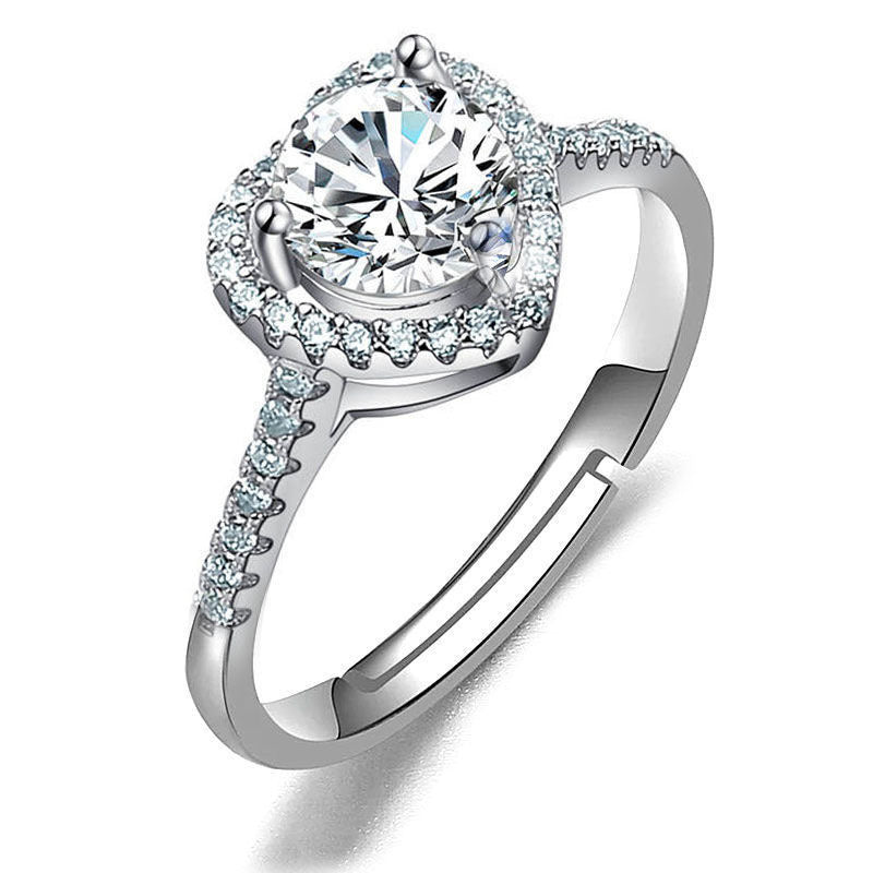 The Royal Promise | Elegant Imitation Diamond Engagement Style Ring - Copper Base Feminé Luxé