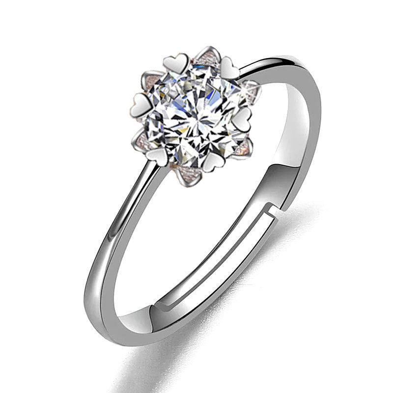 The Royal Promise | Elegant Imitation Diamond Engagement Style Ring - Copper Base Feminé Luxé