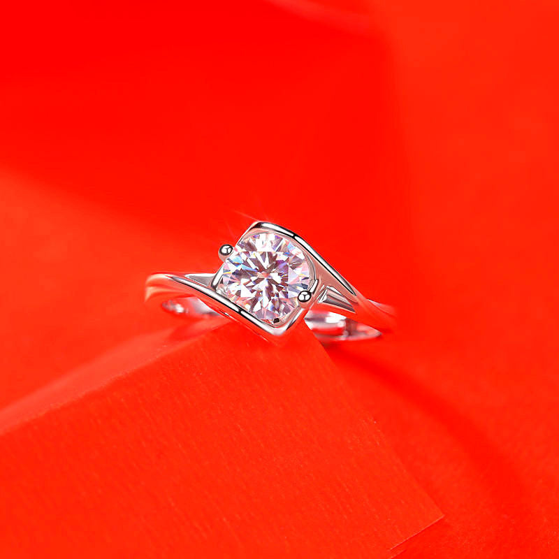 The Royal Promise | Elegant Imitation Diamond Engagement Style Ring - Copper Base Feminé Luxé