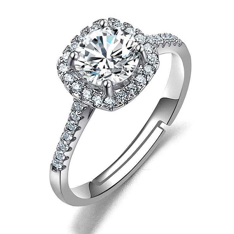 The Royal Promise | Elegant Imitation Diamond Engagement Style Ring - Copper Base Feminé Luxé