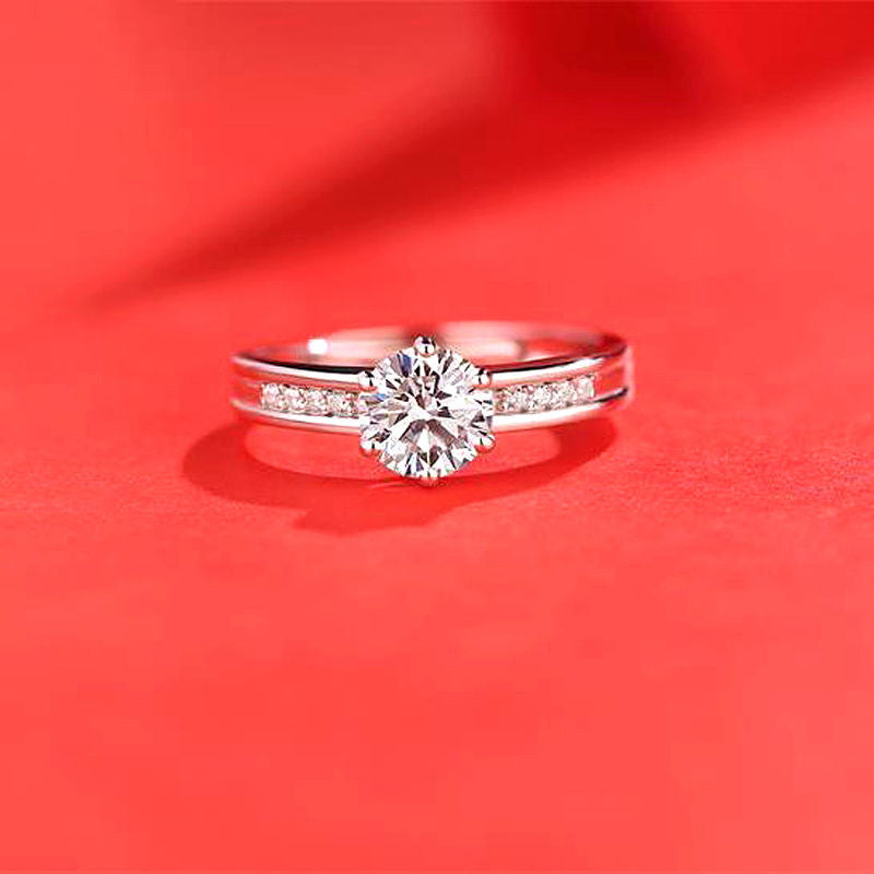 The Royal Promise | Elegant Imitation Diamond Engagement Style Ring - Copper Base Feminé Luxé