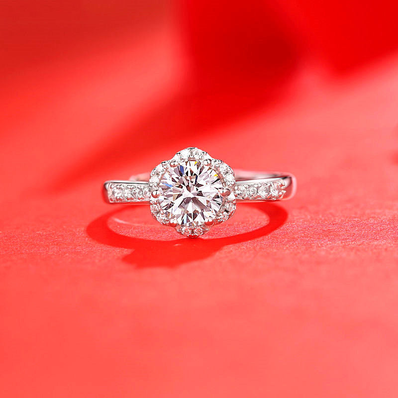 The Royal Promise | Elegant Imitation Diamond Engagement Style Ring - Copper Base Feminé Luxé