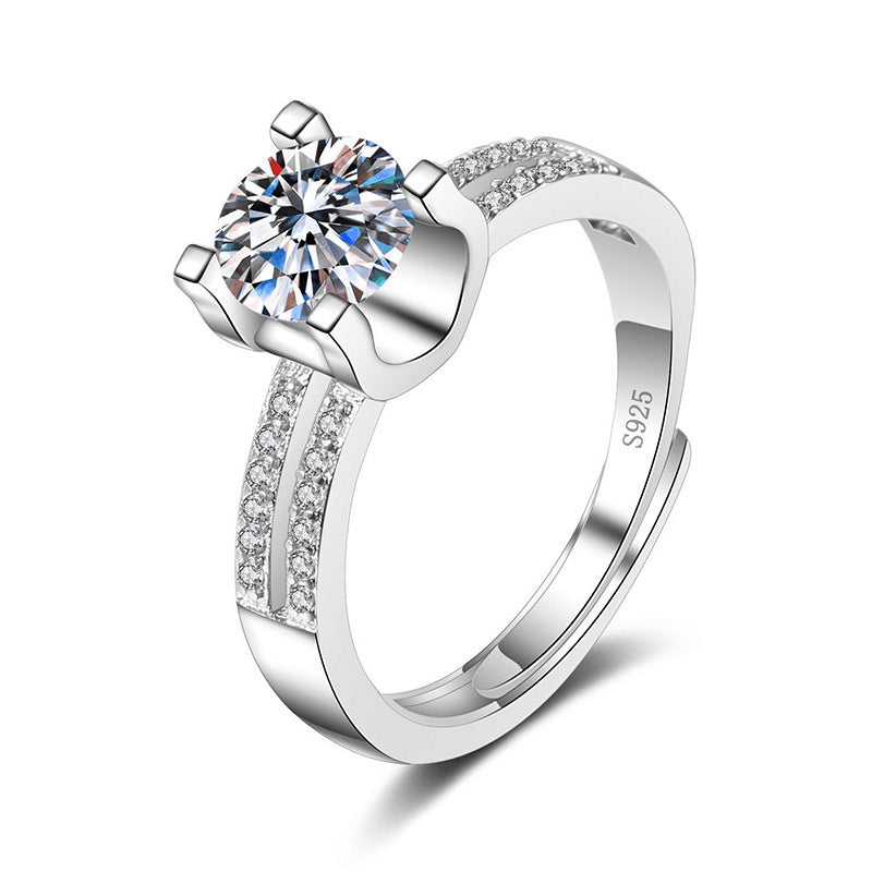 The Royal Promise | Elegant Imitation Diamond Engagement Style Ring - Copper Base Feminé Luxé