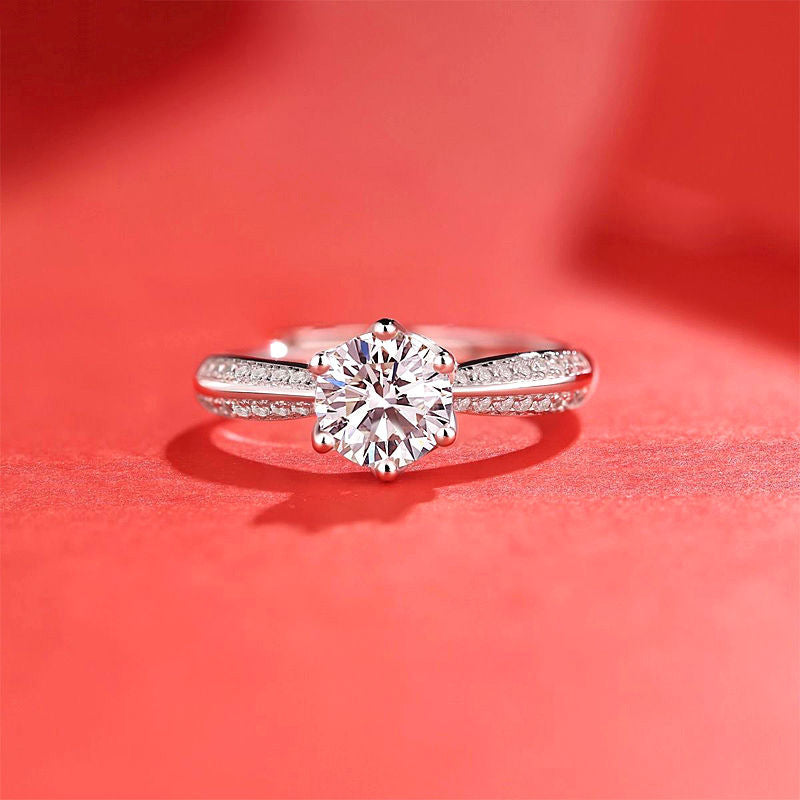 The Royal Promise | Elegant Imitation Diamond Engagement Style Ring - Copper Base Feminé Luxé