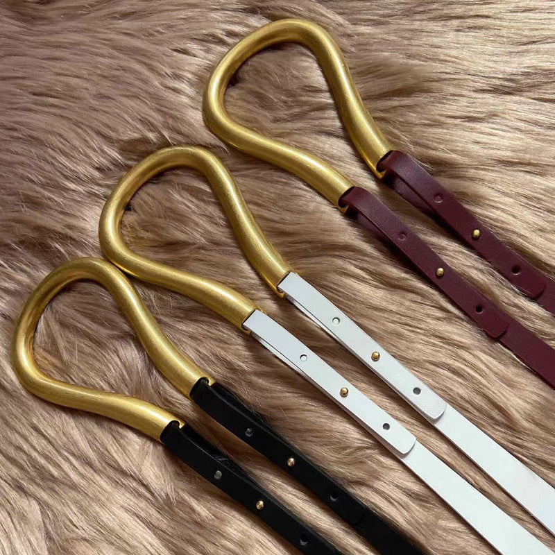 The 'Opulence' Wide Leather Waist Belt | Retro Copper-Tone Oval Buckle | Statement Cinch Feminé Luxé