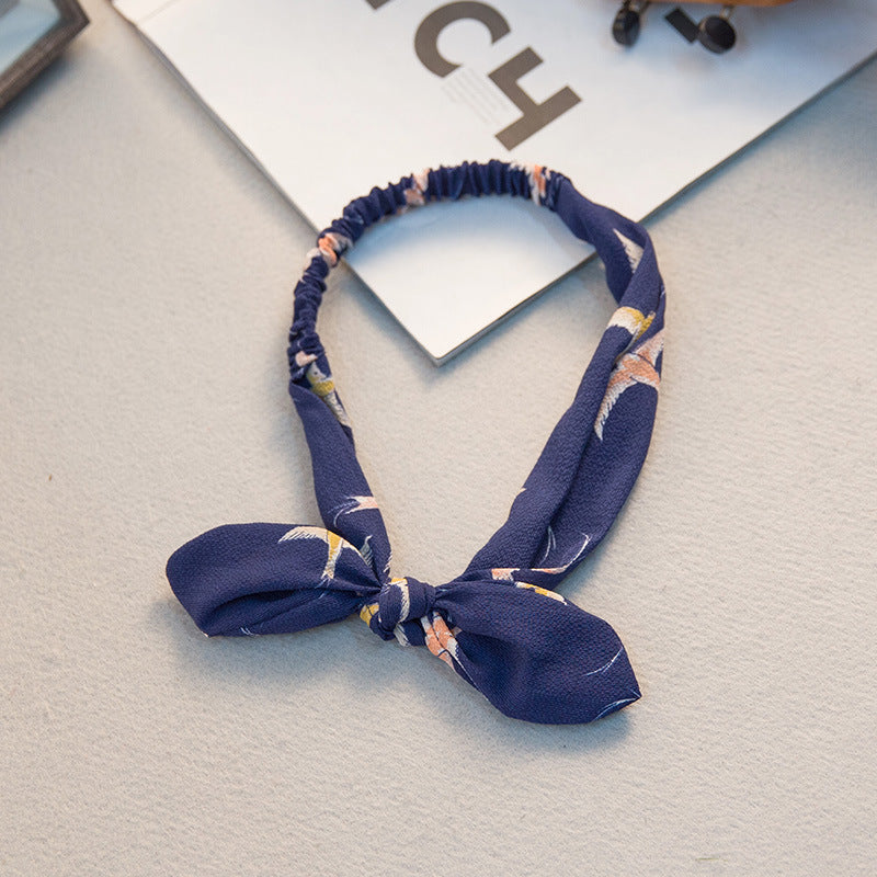 The Parisian Bow Headband: Chic Fabric Knot & Bunny Ear Tie - Designer Print Hair Accessory for Effortless French Style Feminé Luxé
