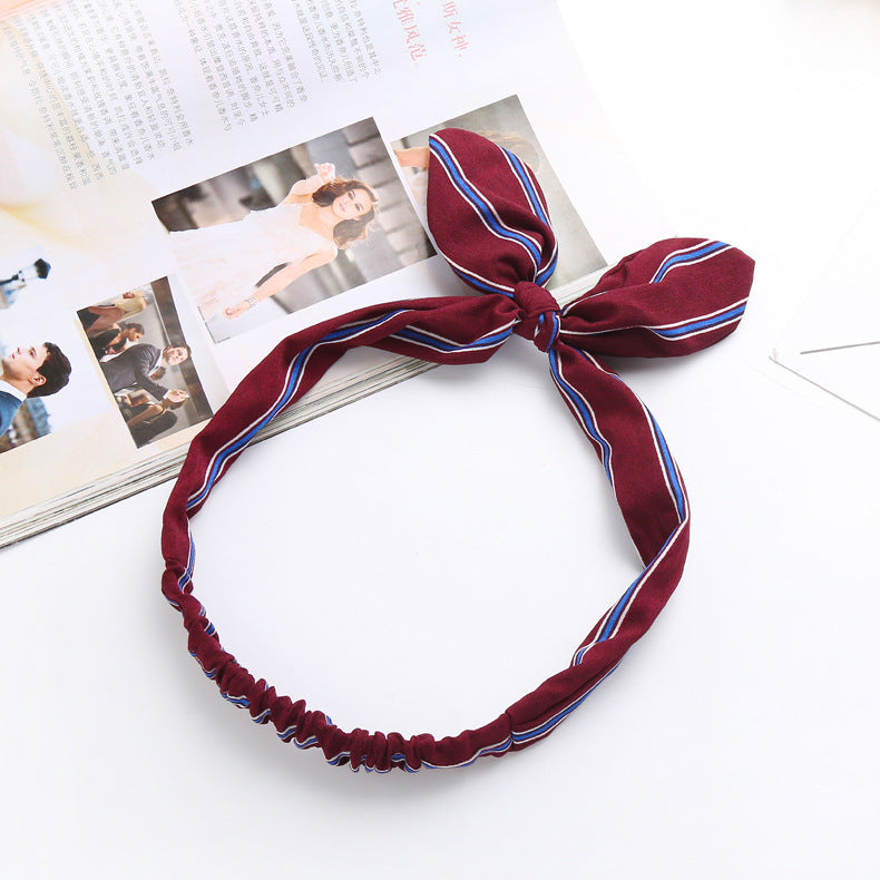 The Parisian Bow Headband: Chic Fabric Knot & Bunny Ear Tie - Designer Print Hair Accessory for Effortless French Style Feminé Luxé