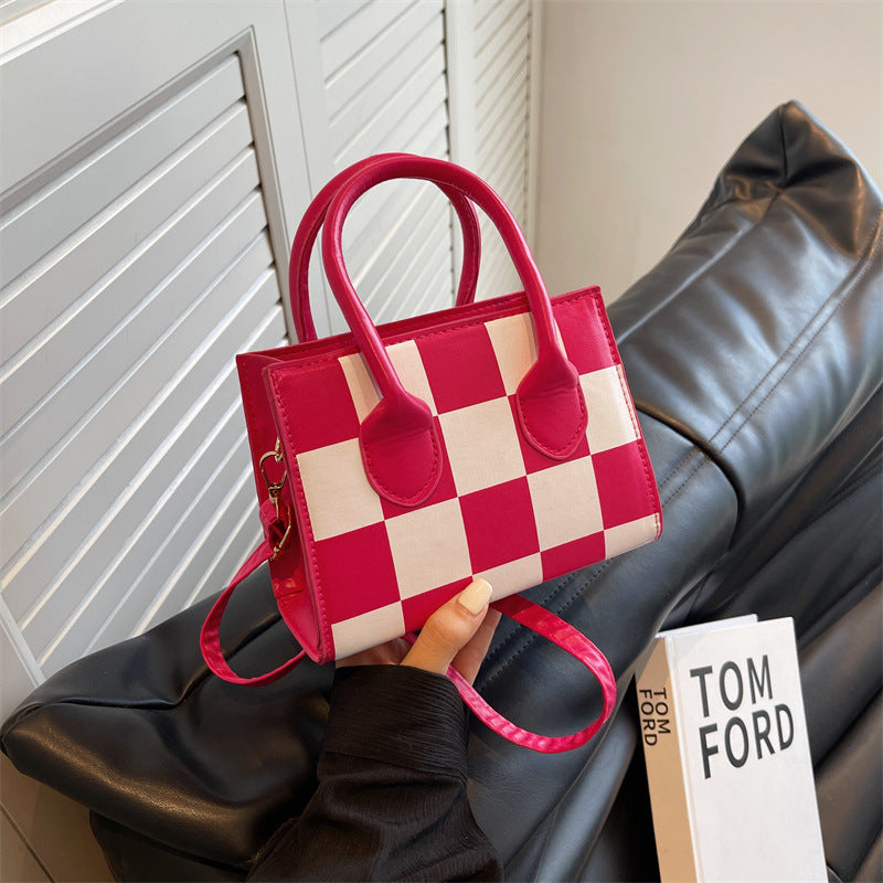 The Kaleidoscope Pattern Mini Tote – High-Contrast Designer Handbag Feminé Luxé