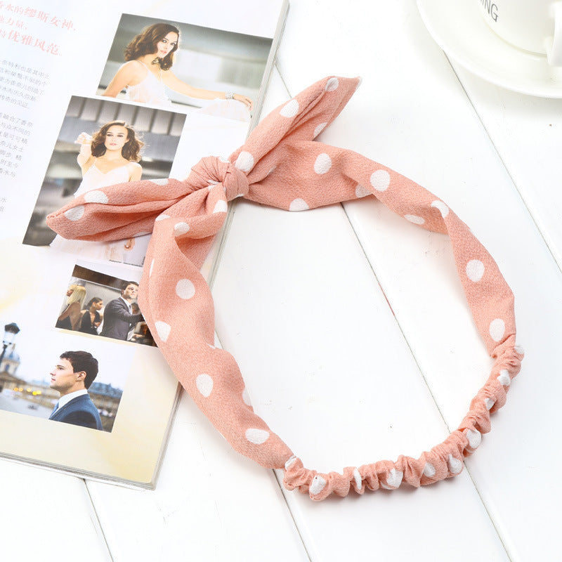 The Parisian Bow Headband: Chic Fabric Knot & Bunny Ear Tie - Designer Print Hair Accessory for Effortless French Style Feminé Luxé