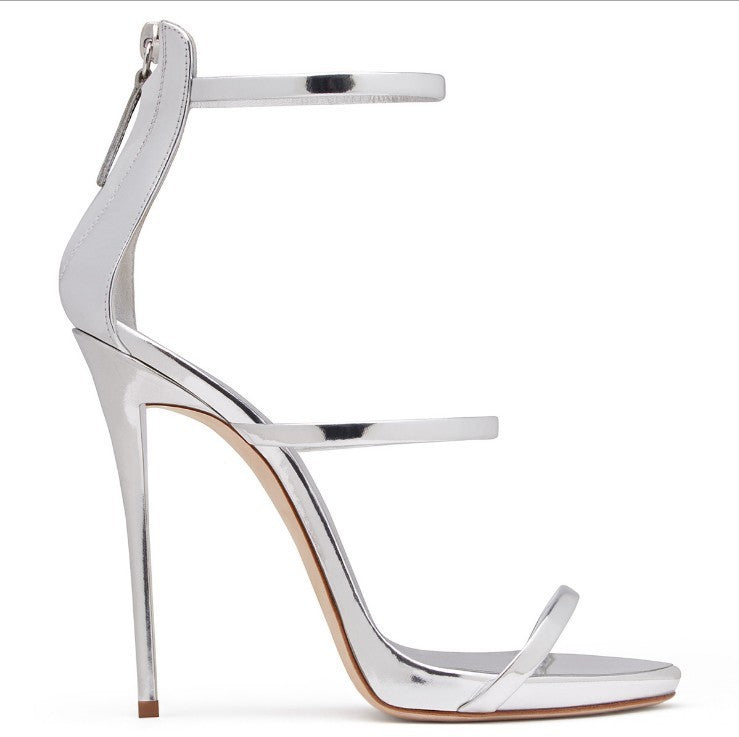 Architectural Edge: The 'Vixen' High-Strap Patent Leather Stiletto Heels Feminé Luxé