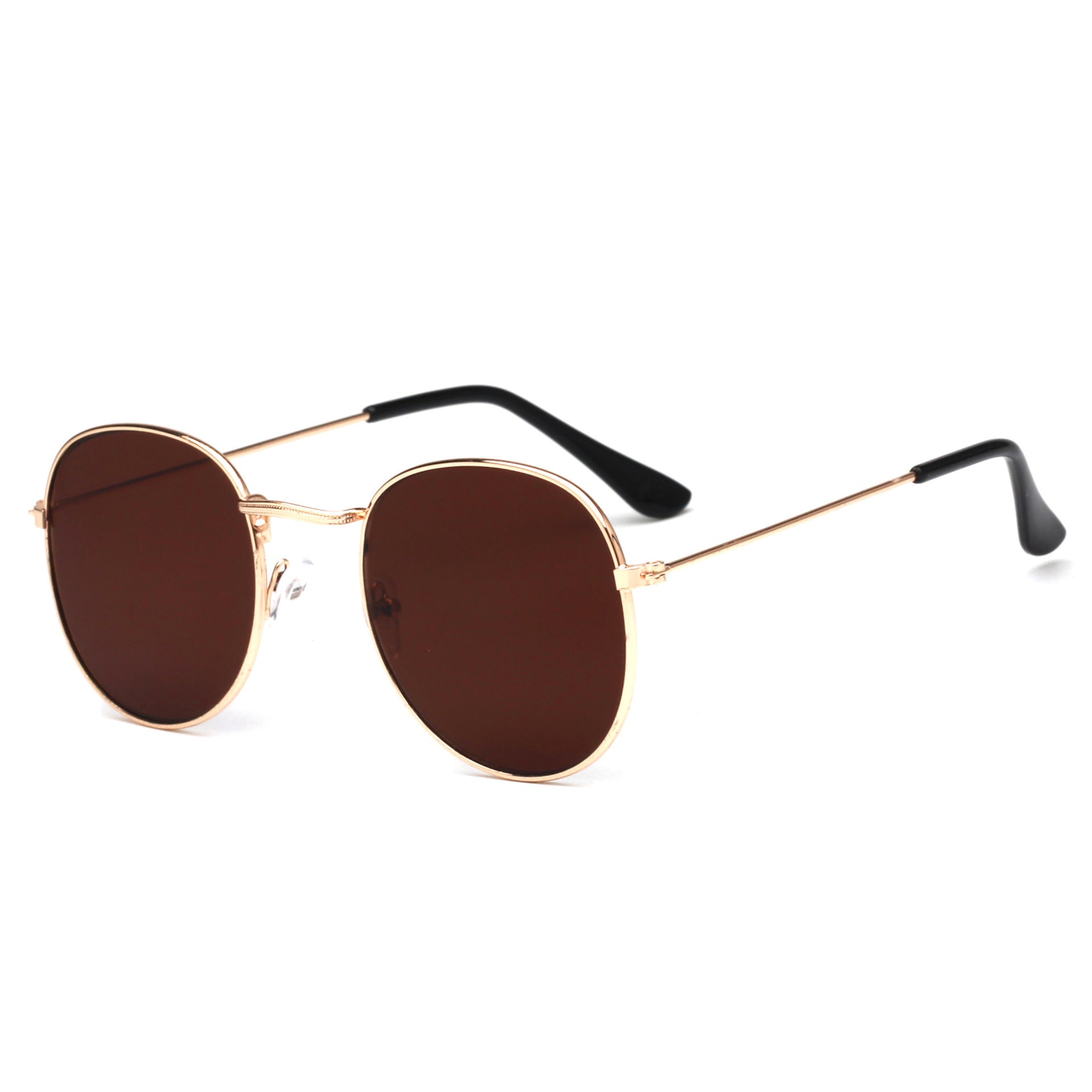 Chic Radiance: Retro-Inspired Mirrored Round Metallic Sunglasses (UV400 Protection) Feminé Luxé