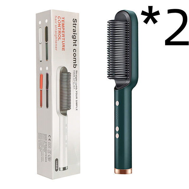 The Serene Contour: Intelligent 2-in-1 Tourmaline Ceramic Styling Brush & Curler Feminé Luxé