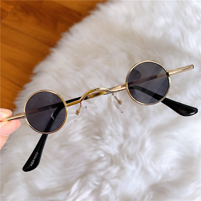 The "Bohemian Icon" Collection: Small Round Retro Metal Sunglasses - Unisex UV400 Essential Feminé Luxé