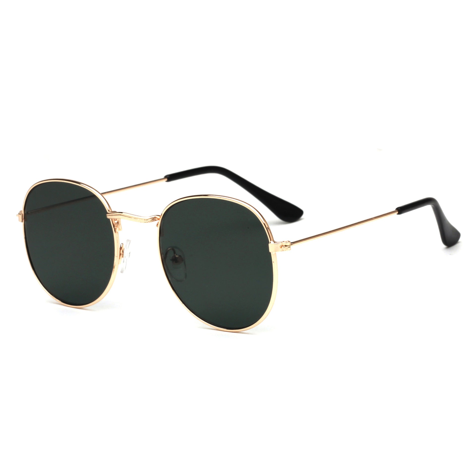 Chic Radiance: Retro-Inspired Mirrored Round Metallic Sunglasses (UV400 Protection) Feminé Luxé