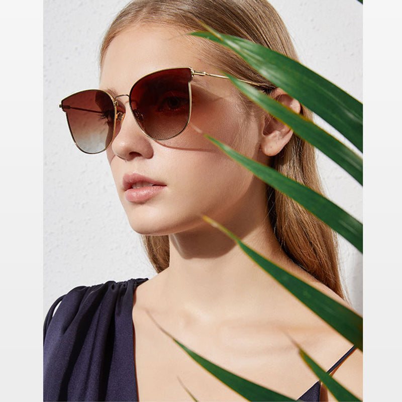 The "Zenith" Collection: Memory Titanium Polarized Butterfly Sunglasses - High-End Eyewear Feminé Luxé