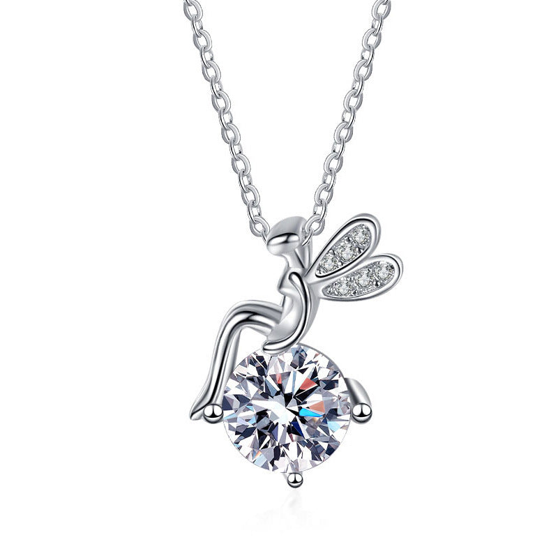 The Dazzling Flower Fairy Moissanite Pendant Feminé Luxé