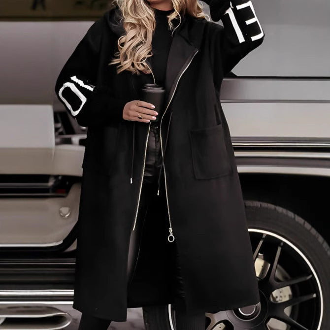 The Après-Ski Luxe Coat: Hooded Longline Comfort Jacket Feminé Luxé
