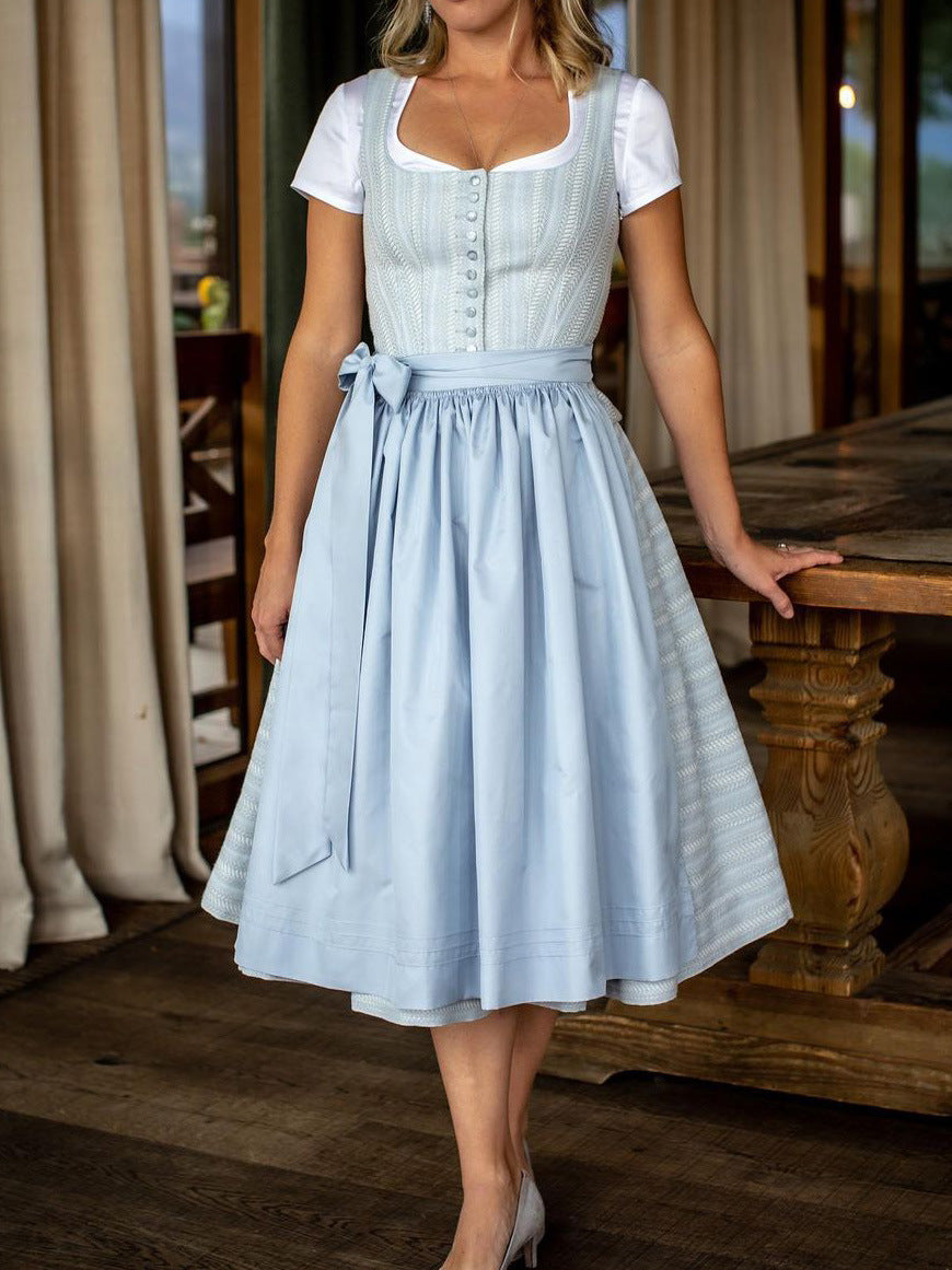 Mint Bowknot French Midi Dress Feminé Luxé