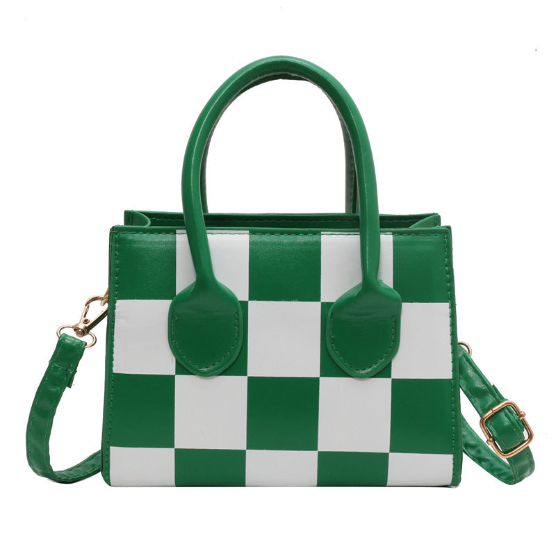 The Kaleidoscope Pattern Mini Tote – High-Contrast Designer Handbag Feminé Luxé